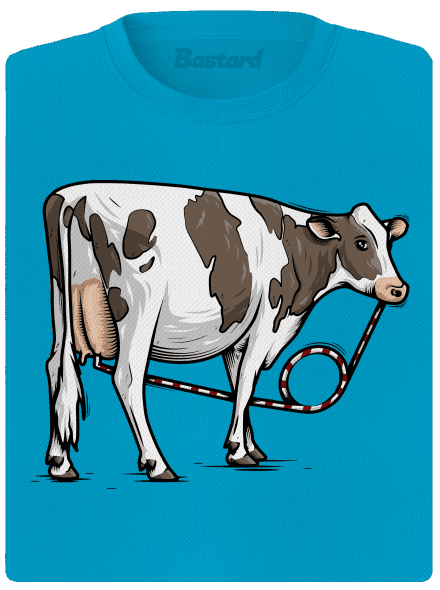 Cow drink dámské sportovní tričko Blue Atol