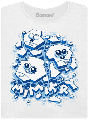 Ledové mimikry dámské tričko s lemem White