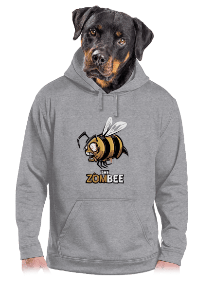 ZomBee - žlutá pánská mikina klokanka Light Melange