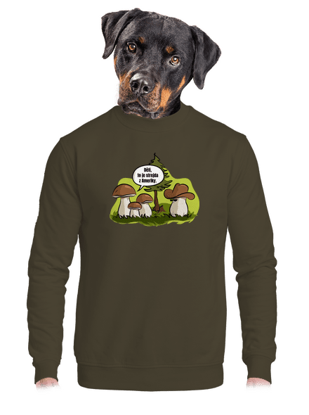 Strejda z Ameriky unisex mikina bez kapuce Urban Khaki