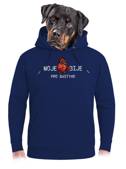 Moje srdce bije unisex mikina premium Navy