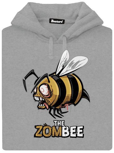 ZomBee - žlutá pánská mikina klokanka Light Melange