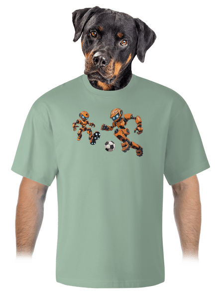 AI fotbal unisex tričko oversized Sage