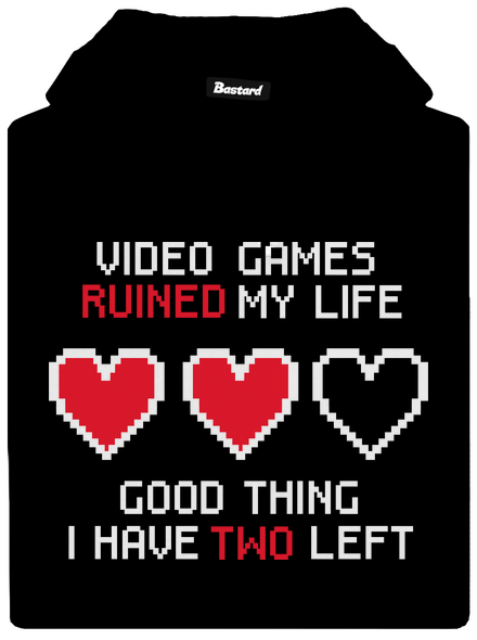 Video games pánská mikina klokanka Black