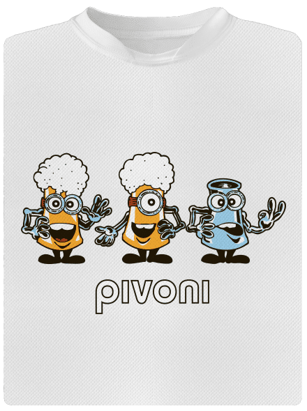 Pivoni pánské sportovní tričko White