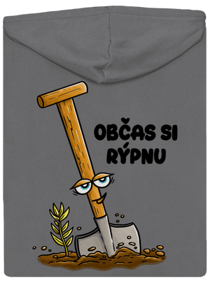 Občas si rýpnu dámská mikina na zip Steel Gray