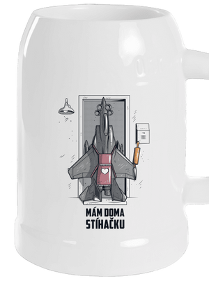 Stíhačka půllitr White