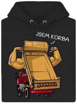 Korba unisex mikina premium Dark Black