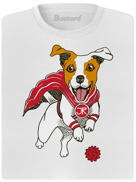 Jack Russell dámské sportovní tričko White