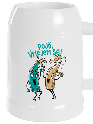 Vylitý půllitr White