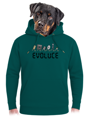 Evoluce úložiště unisex mikina premium Emerald Green
