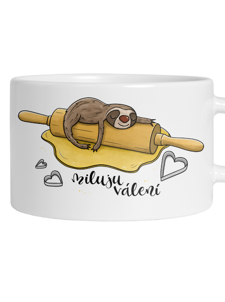 Miluju válení hrnek makronka White