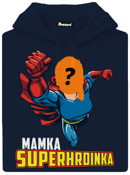 Mamka superhrdinka pánská mikina klokanka Navy