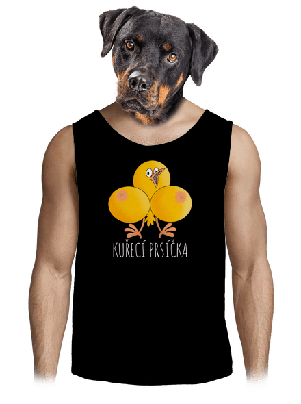 Kuřecí prsíčka pánské tílko Black