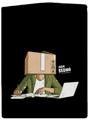 Jsem bedna pánská mikina na zip Black