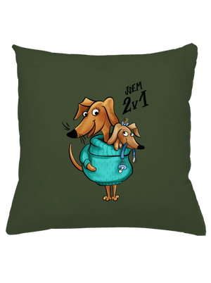 Jsem dva v jednom polštář Olive Green