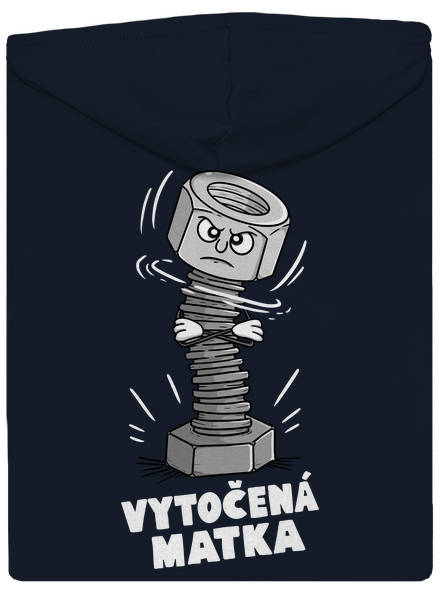 Vytočená matka dámská mikina na zip Navy Mal