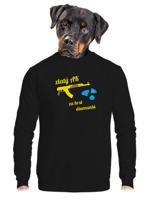 unisex mikina bez kapuce