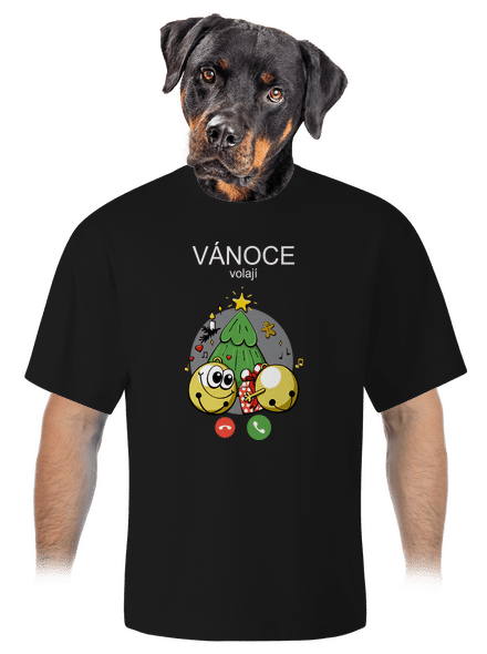 Vánoce volají unisex tričko oversized Black
