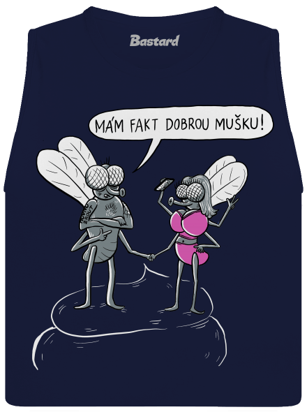 Dobrá muška dámské tílko volné Navy