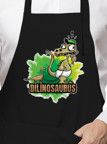 Dilinosaurus zástěra Black