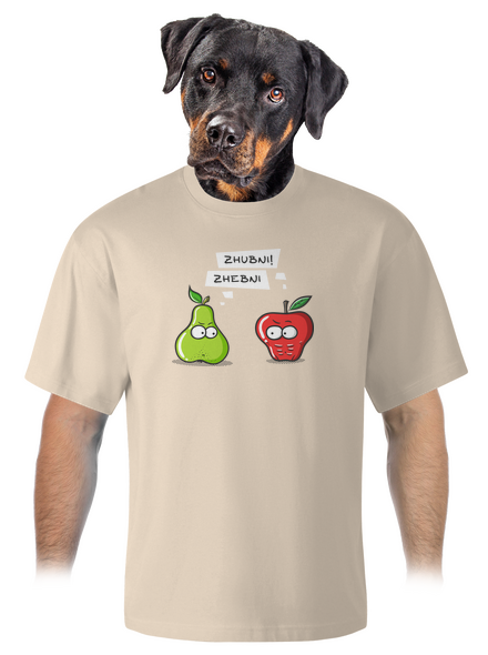 Zhubni! unisex tričko oversized Almond