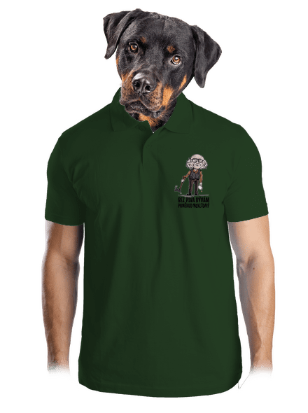 Neklidný bez piva pánská polokošile Bottle Green Mal