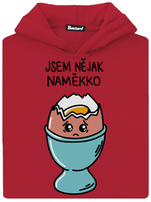 Naměkko dětská mikina klokanka Fire Red