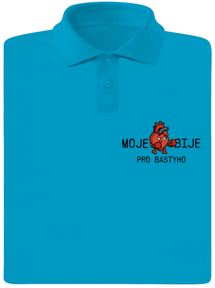 Moje srdce bije pánská polokošile Blue Atol