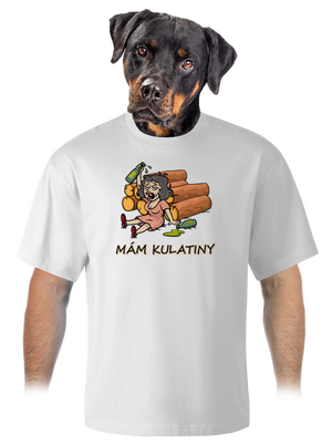 Mám kulatiny unisex tričko oversized White