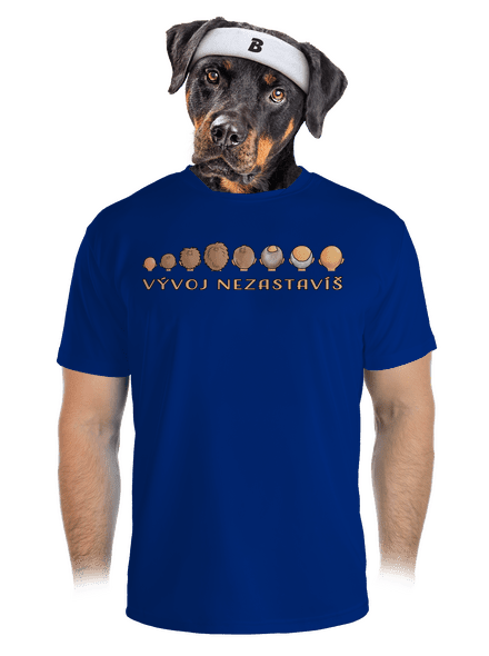 Vývoj nezastavíš pánské sportovní tričko Royal Blue Mal