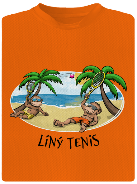 Líný tenis dětské sportovní tričko Neon Orange