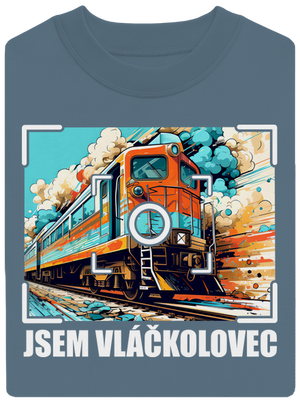 Jsem vláčkolovec unisex mikina bez kapuce Nordic Blue