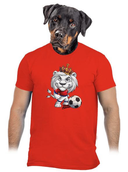 Fotbalový lev pánské tričko Fiery Red