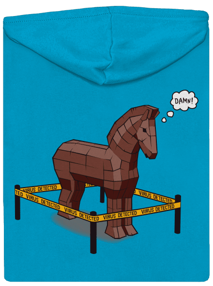Trojský kůň dámská mikina na zip Blue Atol