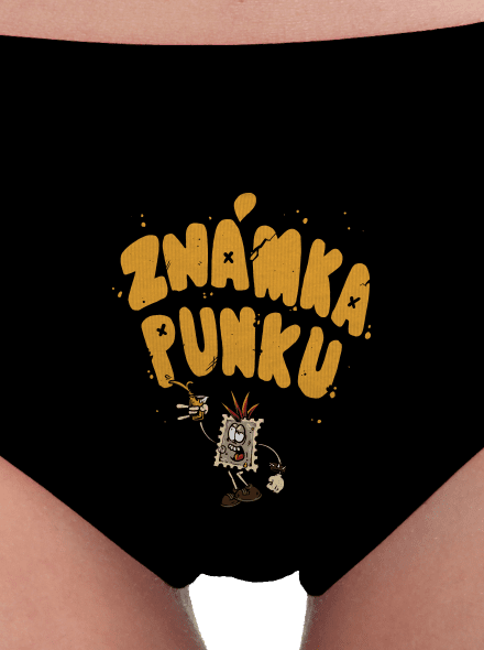 Vylitá známka punku  dámské kalhotky Black