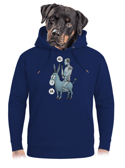 Osel a AI unisex mikina premium Navy
