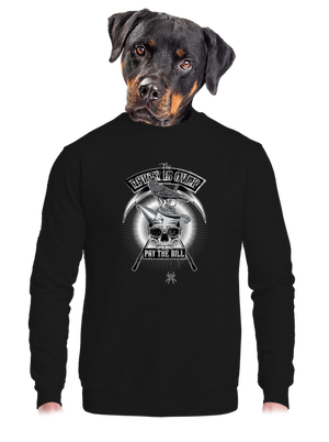 unisex mikina bez kapuce