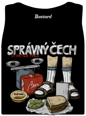 Správný Čech dámské tílko klasické Black