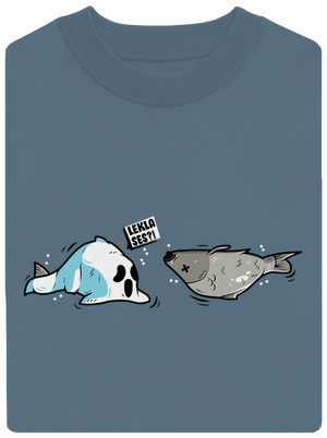 Leklá ryba unisex mikina bez kapuce Nordic Blue