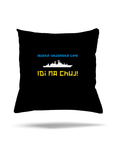 Ukrajina - Lodi idi na chuj polštář Black