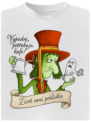 Potřebuju kafe! – Život není pohádka dětské sportovní tričko White