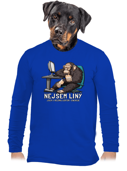 Nejsem líný pánské dlouhý rukáv Royal Blue