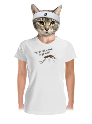Komár s výdrží dámské sportovní tričko White