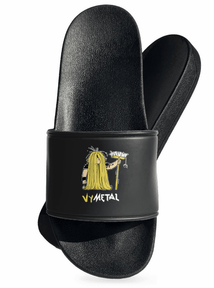 Metalista pantofle Black