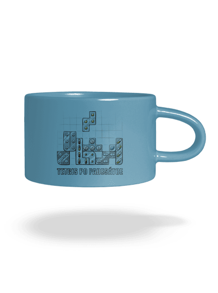 Tetris hrnek makronka Blue Macaron