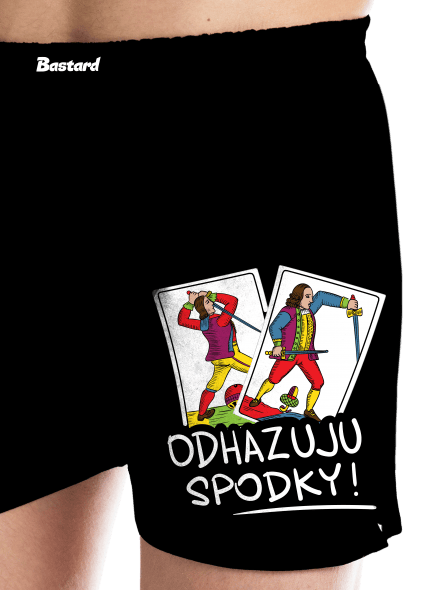 Karty Prší pánské trenky Black