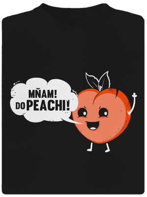 Mňam do peachi pánské sportovní tričko Black