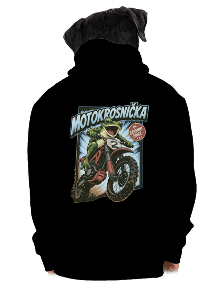 Motokrosnička pánská mikina na zip Black