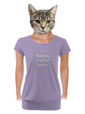 Vlastní potisk dámské tričko s lemem Lavender